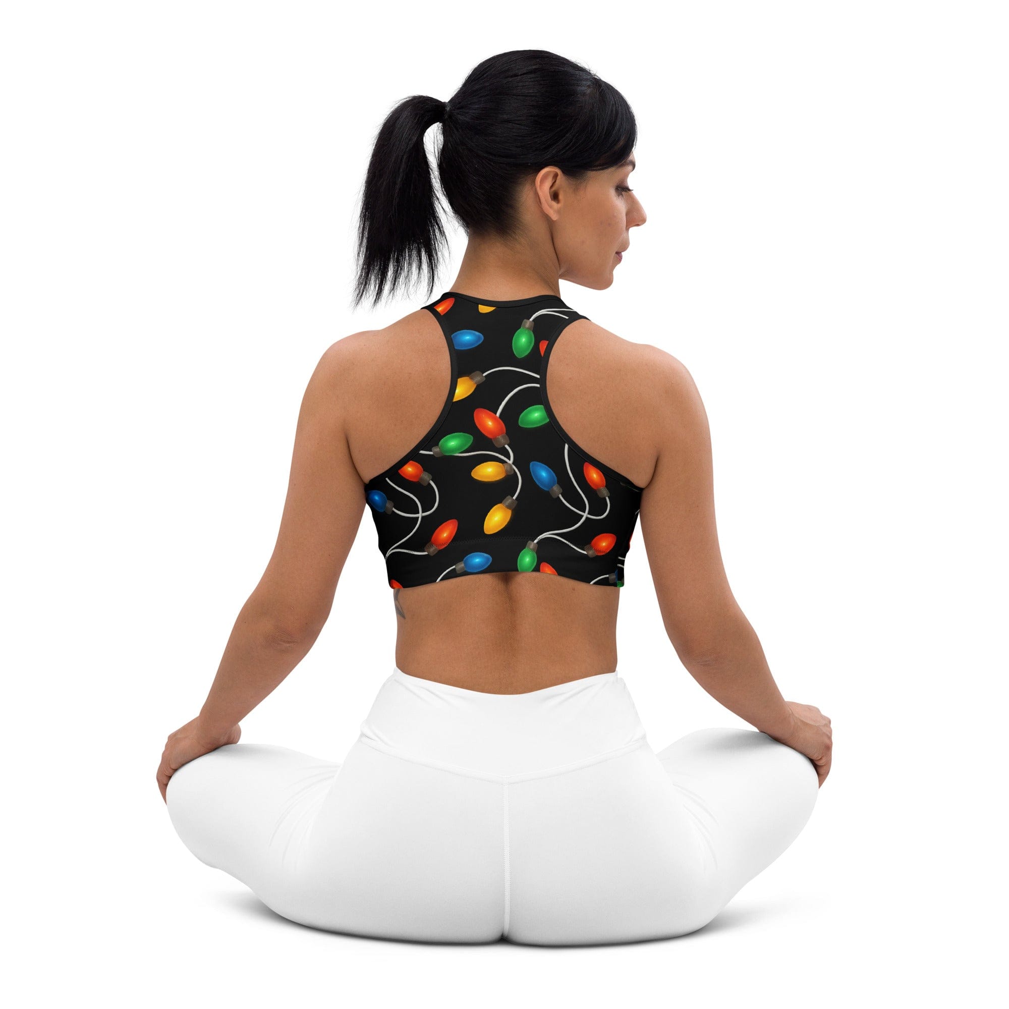 Santa's Christmas Lights Sports Bra