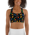 Santa's Christmas Lights Sports Bra