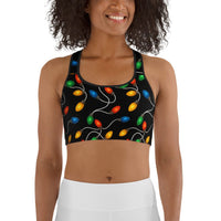 Santa's Christmas Lights Sports Bra