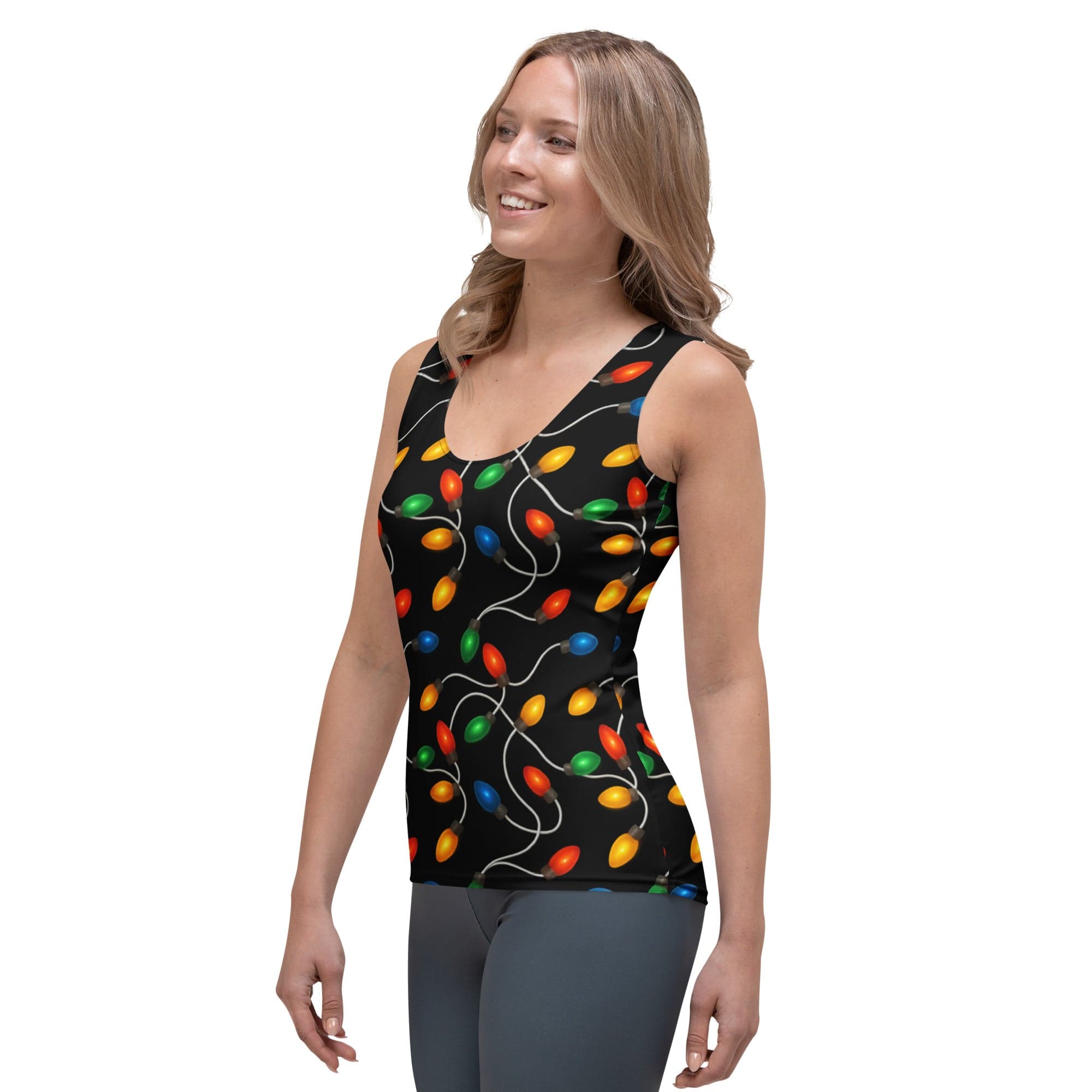 Santa's Christmas Lights Tank Top