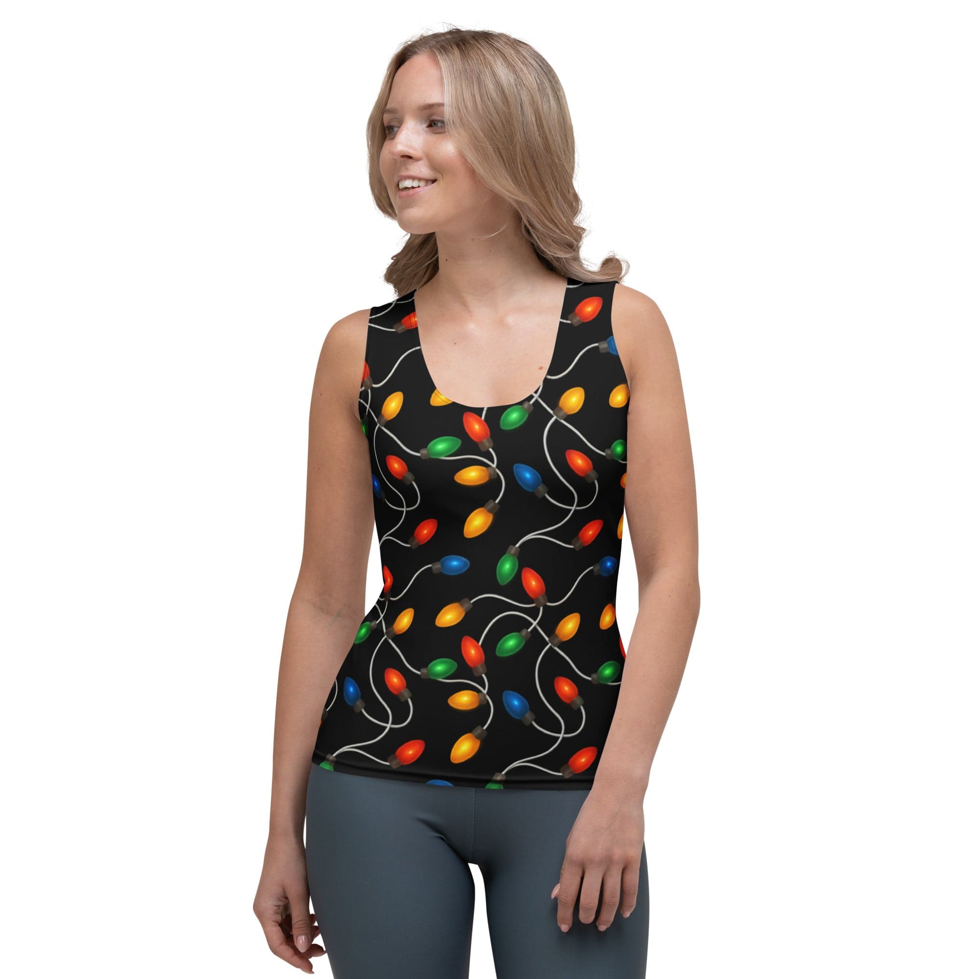 Santa's Christmas Lights Tank Top