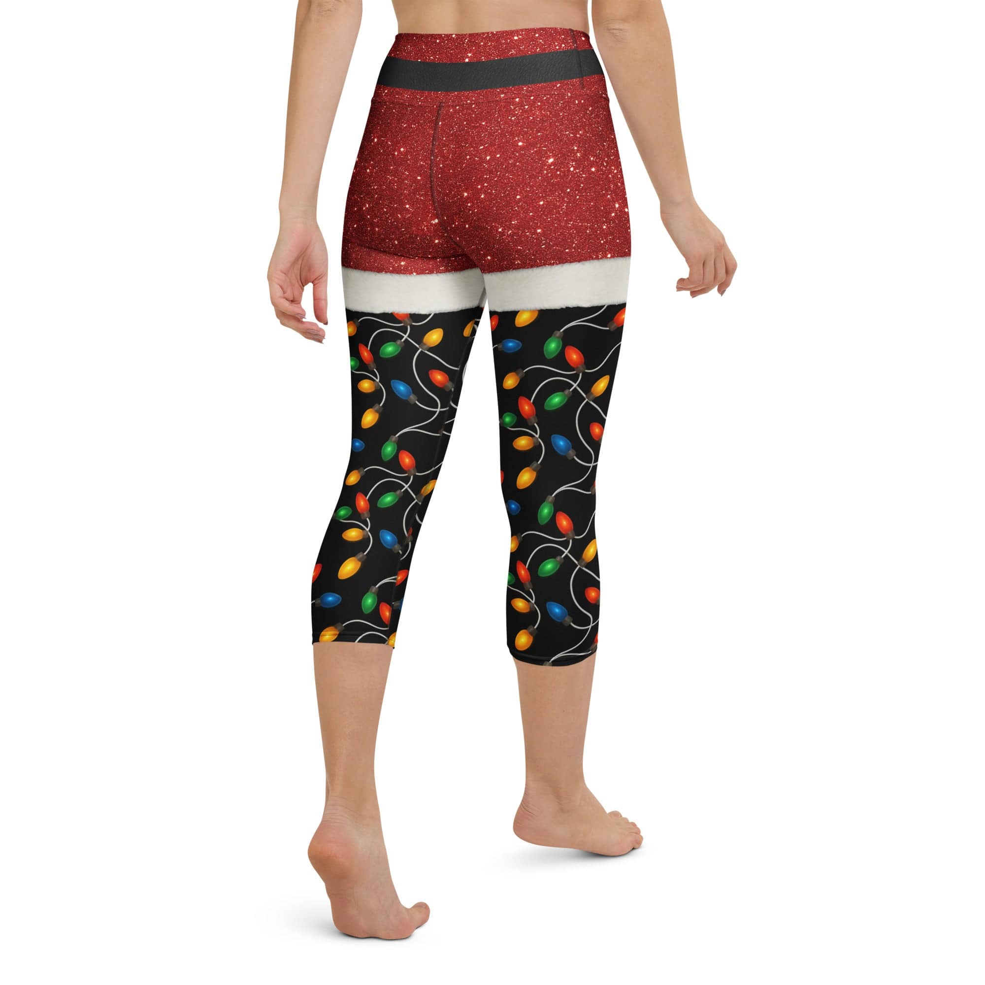 Santa's Christmas Lights Yoga Capris