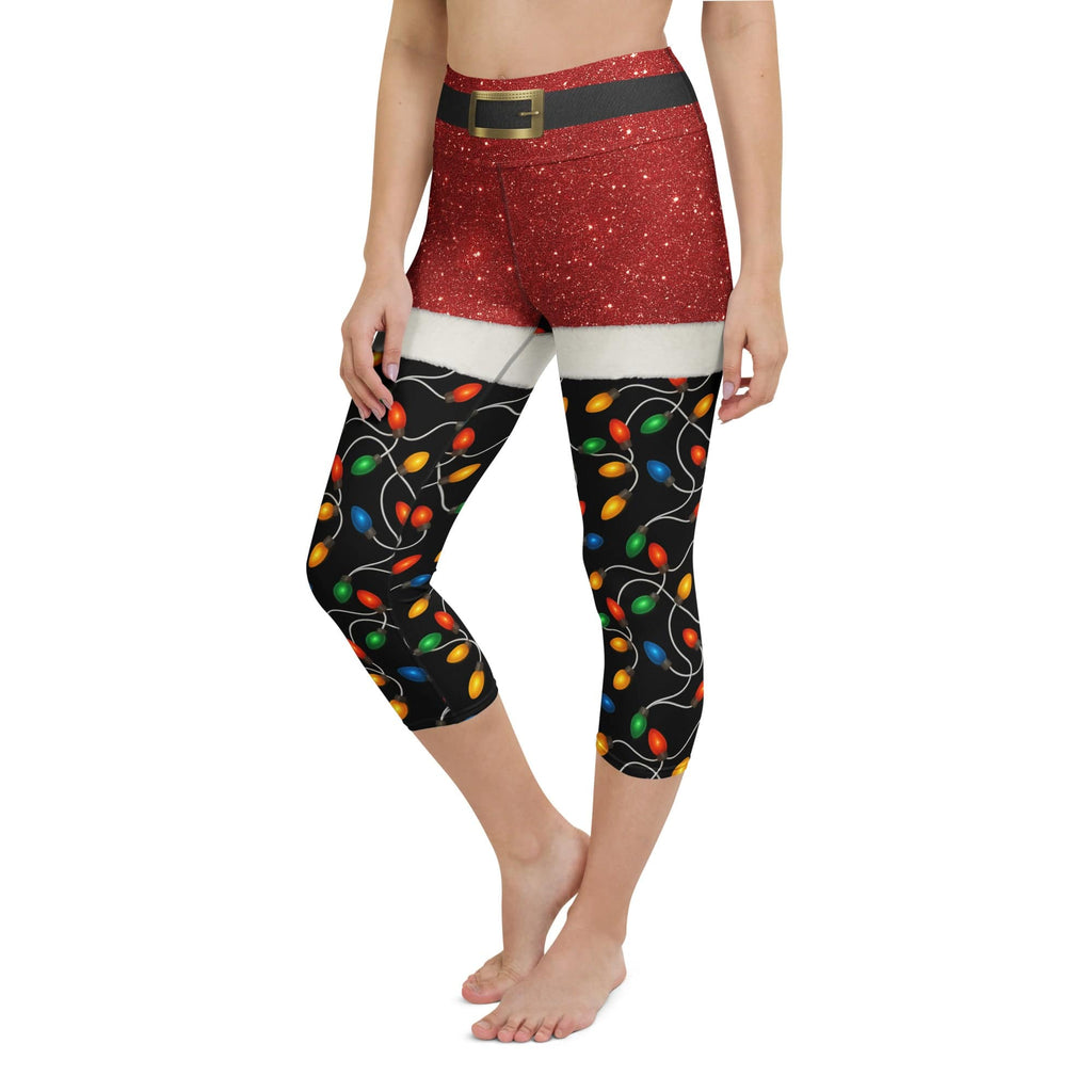 Santa's Christmas Lights Yoga Capris
