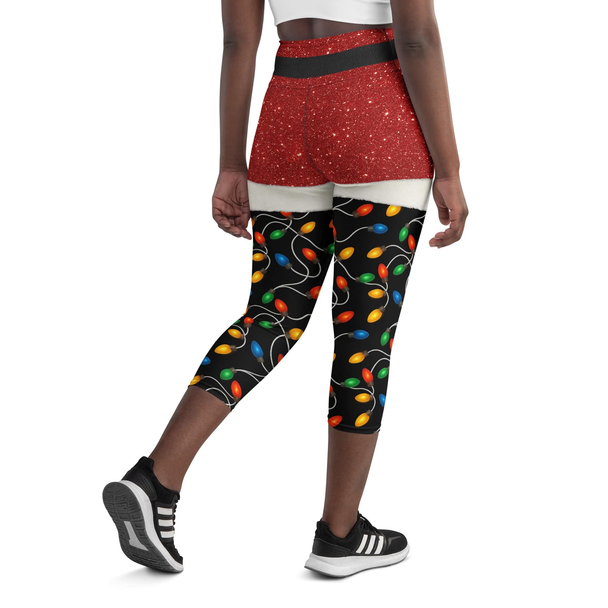 Santa's Christmas Lights Yoga Capris