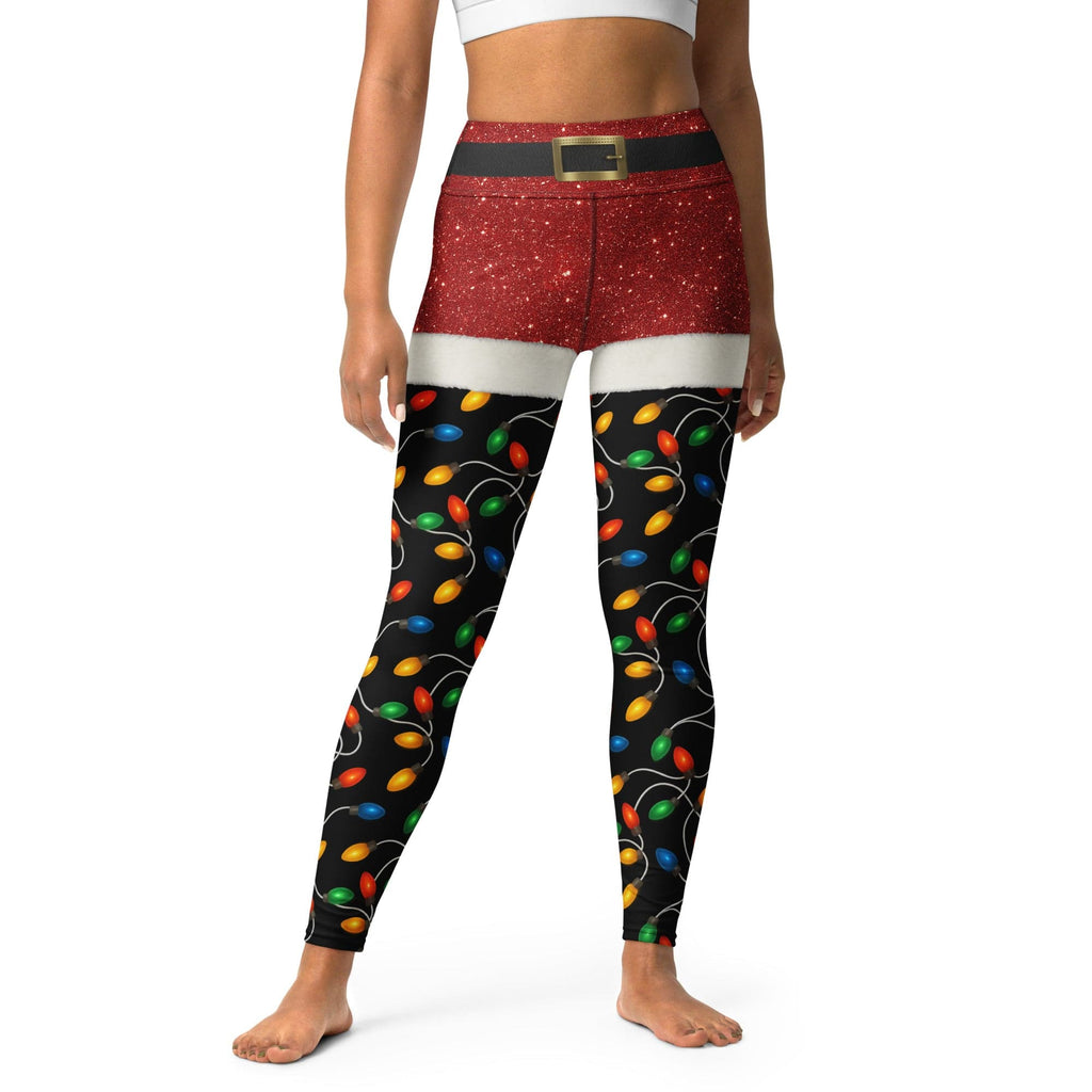 Santa's Christmas Lights Yoga Leggings