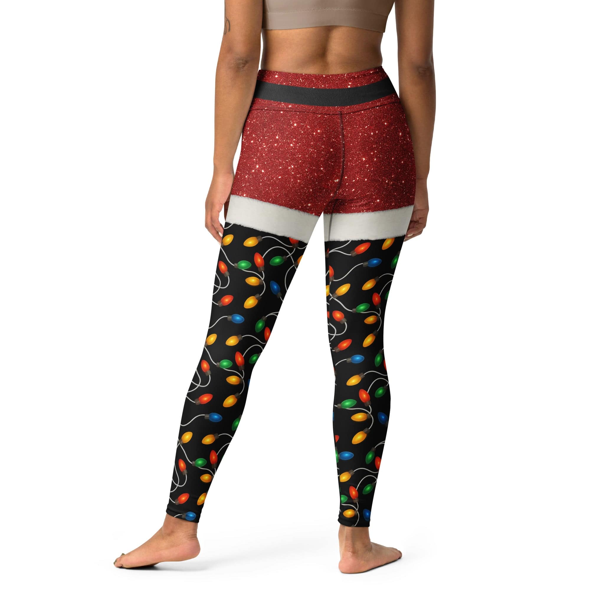 Santa's Christmas Lights Yoga Leggings
