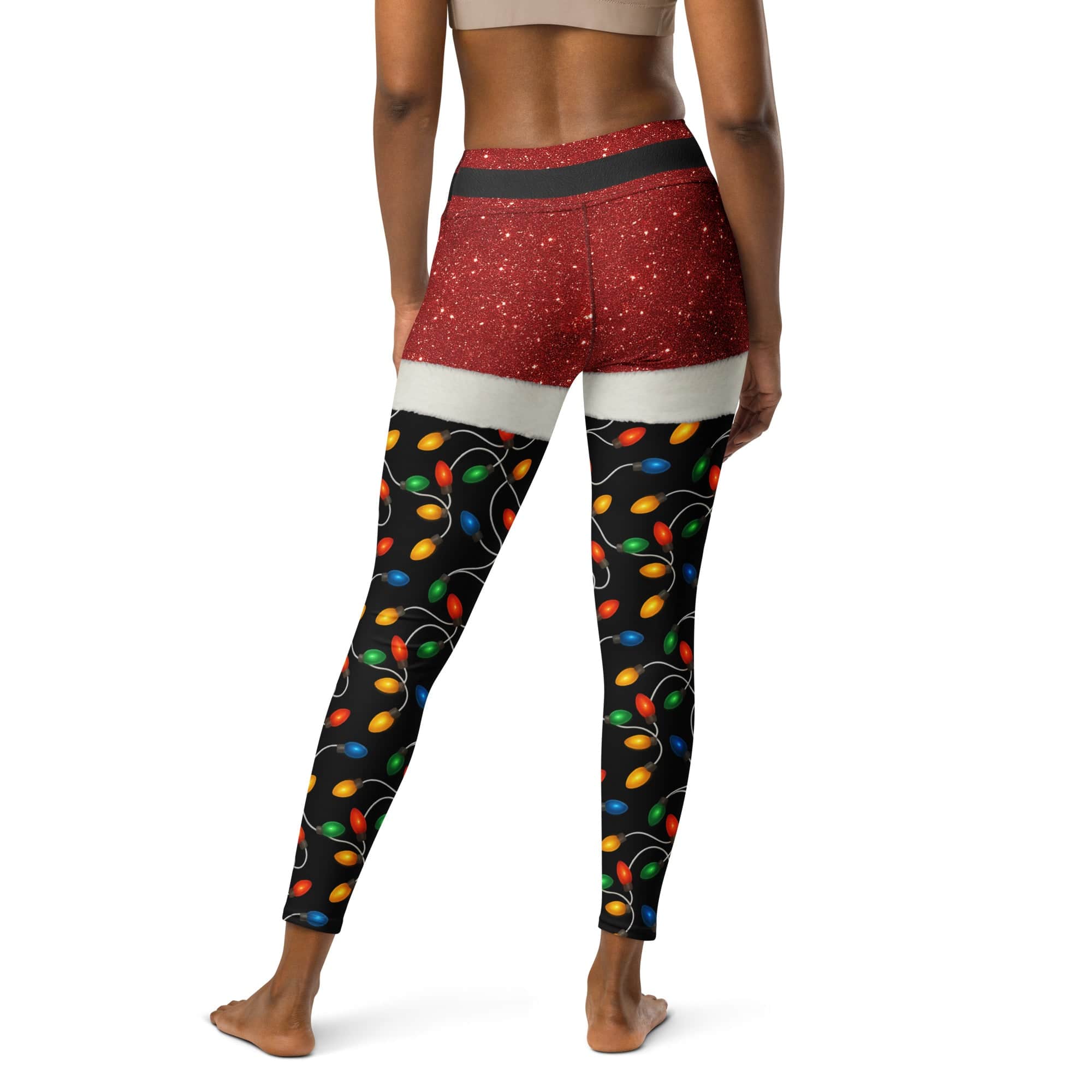 Santa's Christmas Lights Yoga Leggings
