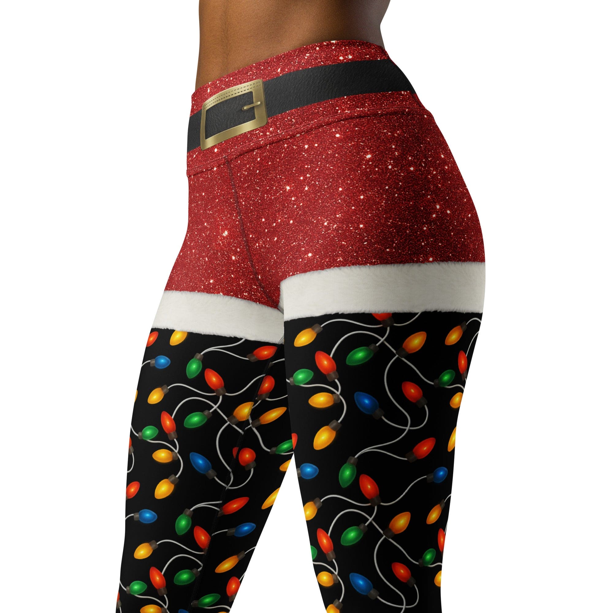 Santa's Christmas Lights Yoga Leggings