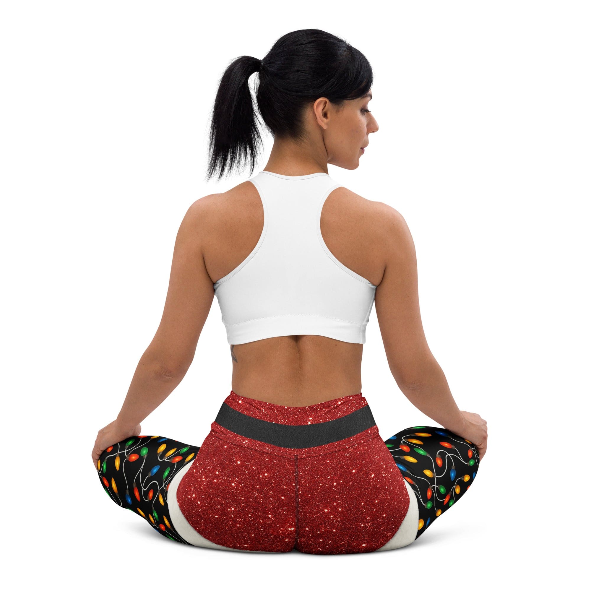 Santa's Christmas Lights Yoga Leggings