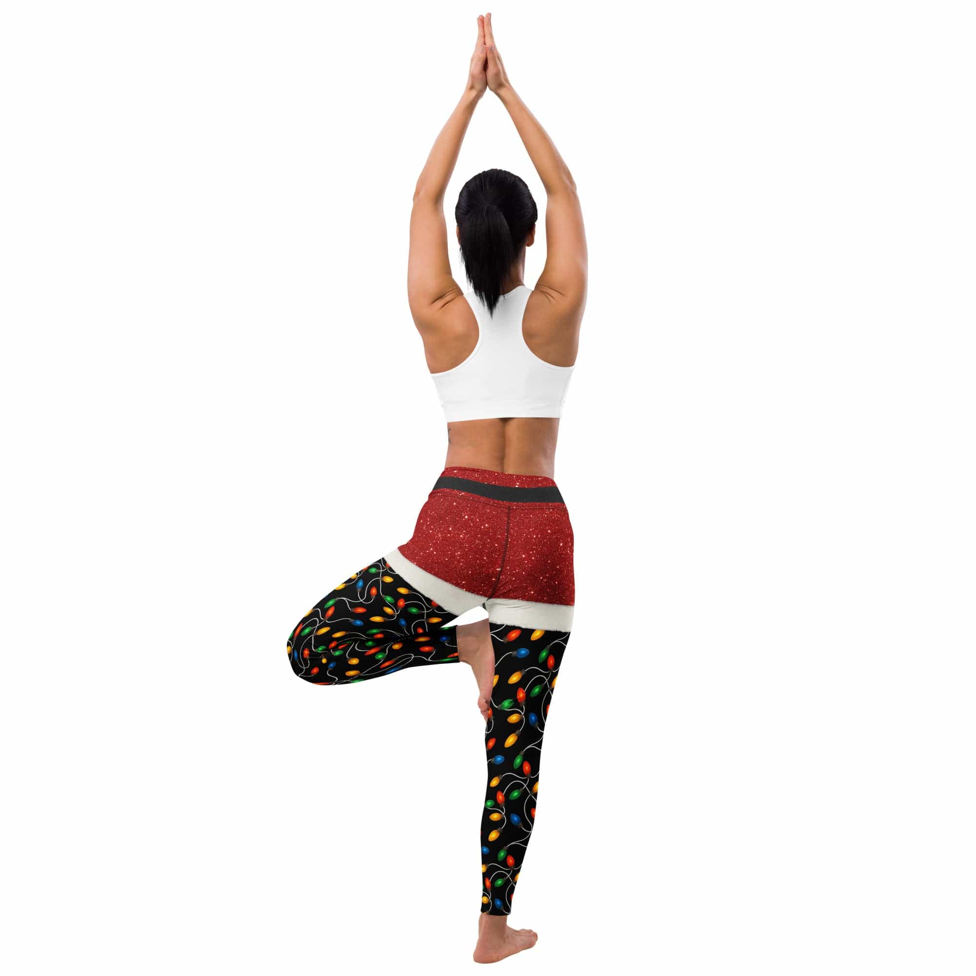 Santa's Christmas Lights Yoga Leggings