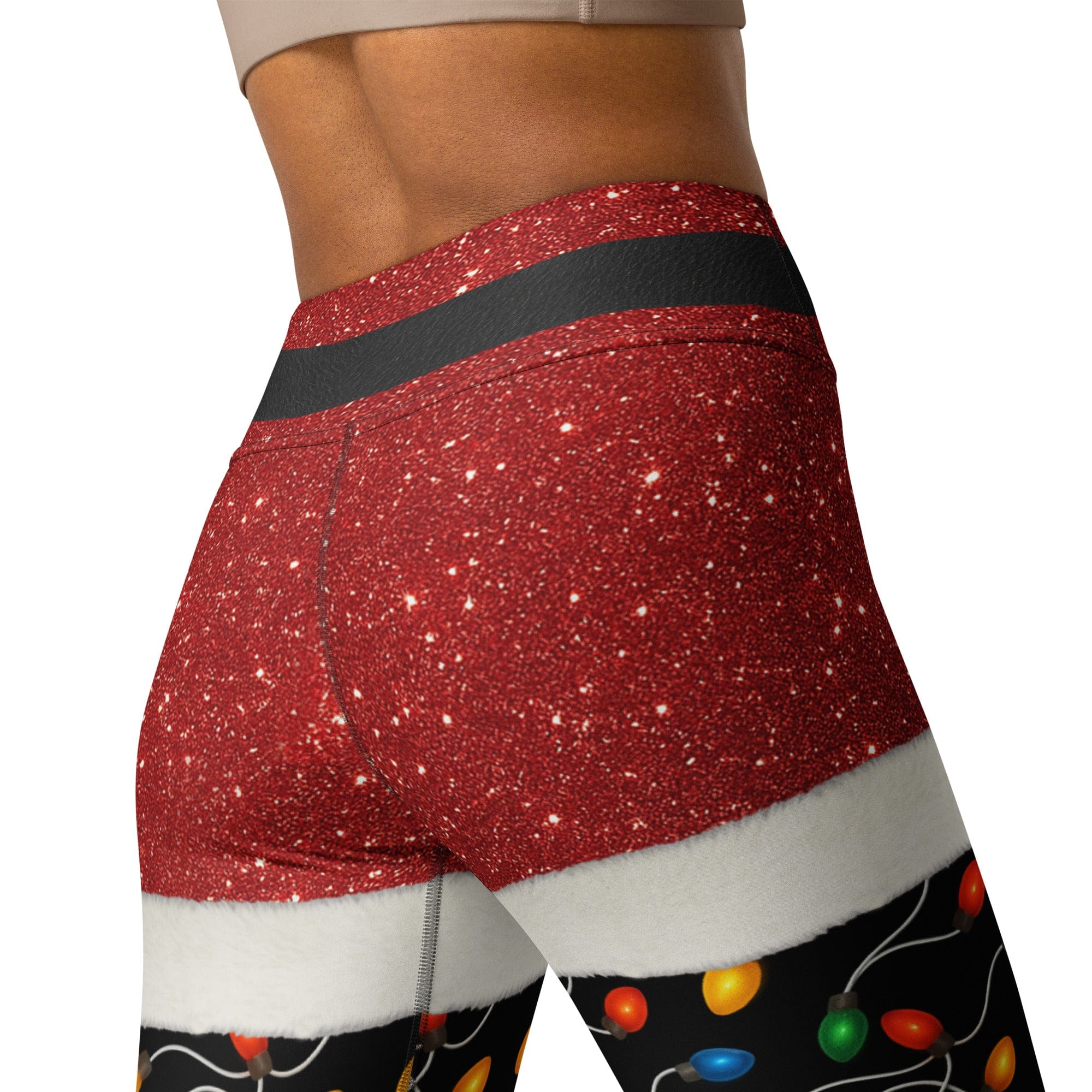 Santa's Christmas Lights Yoga Leggings