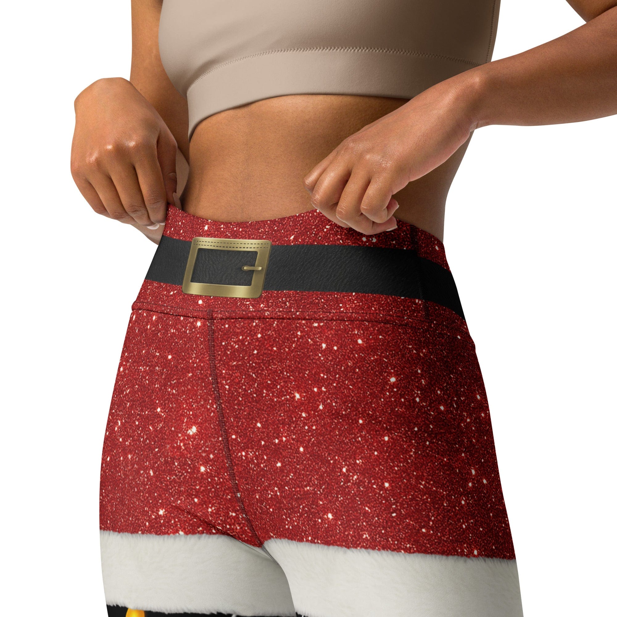 Santa's Christmas Lights Yoga Leggings