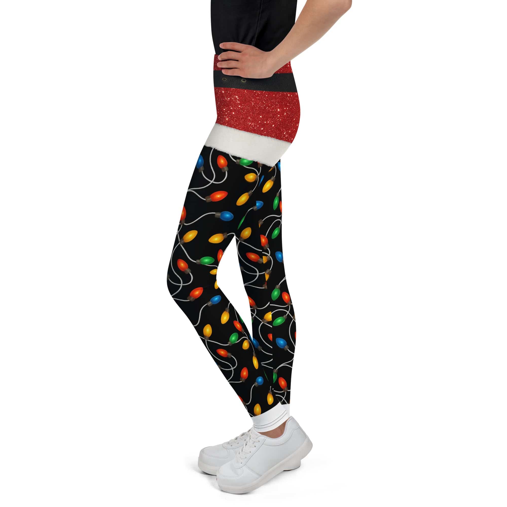 Santa's Christmas Lights Youth Leggings