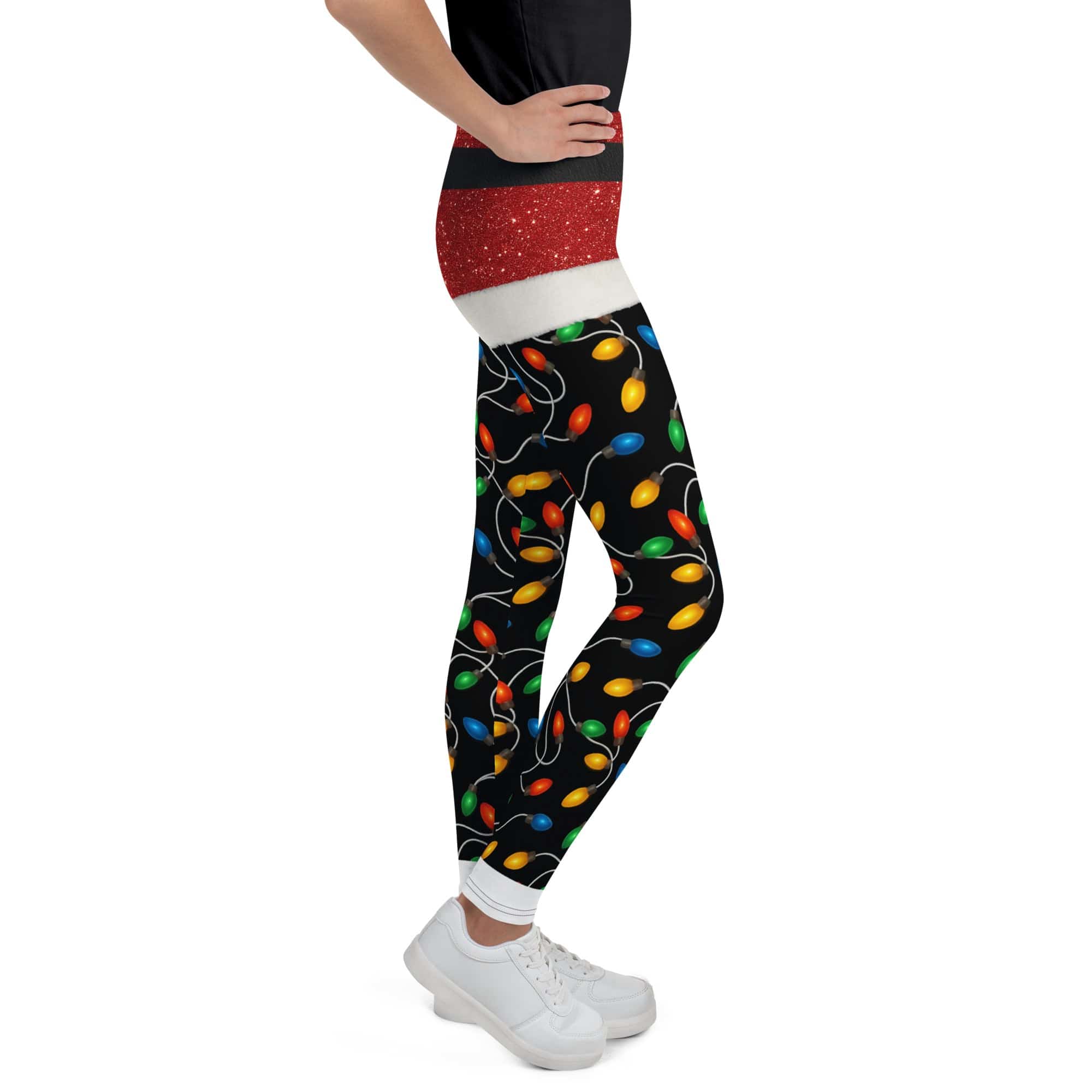 Santa's Christmas Lights Youth Leggings