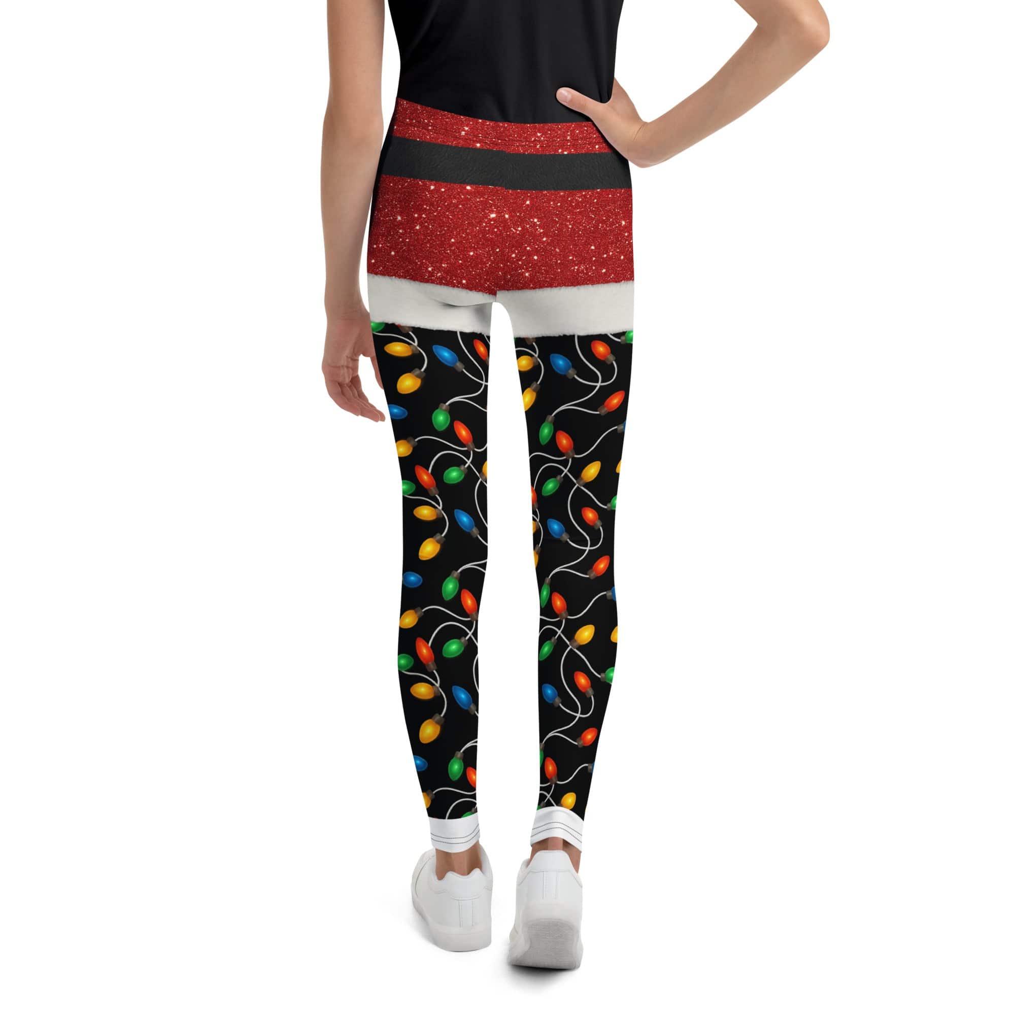 Santa's Christmas Lights Youth Leggings