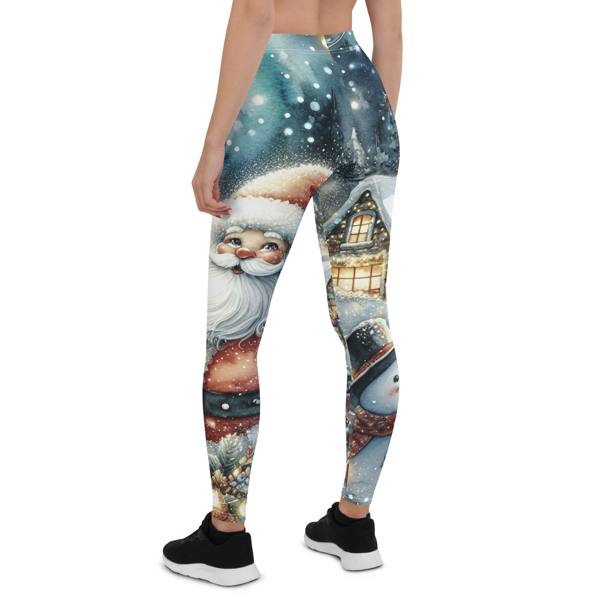 Santa's Cozy Cottage Leggings