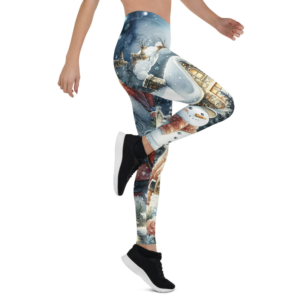 Santa's Cozy Cottage Leggings