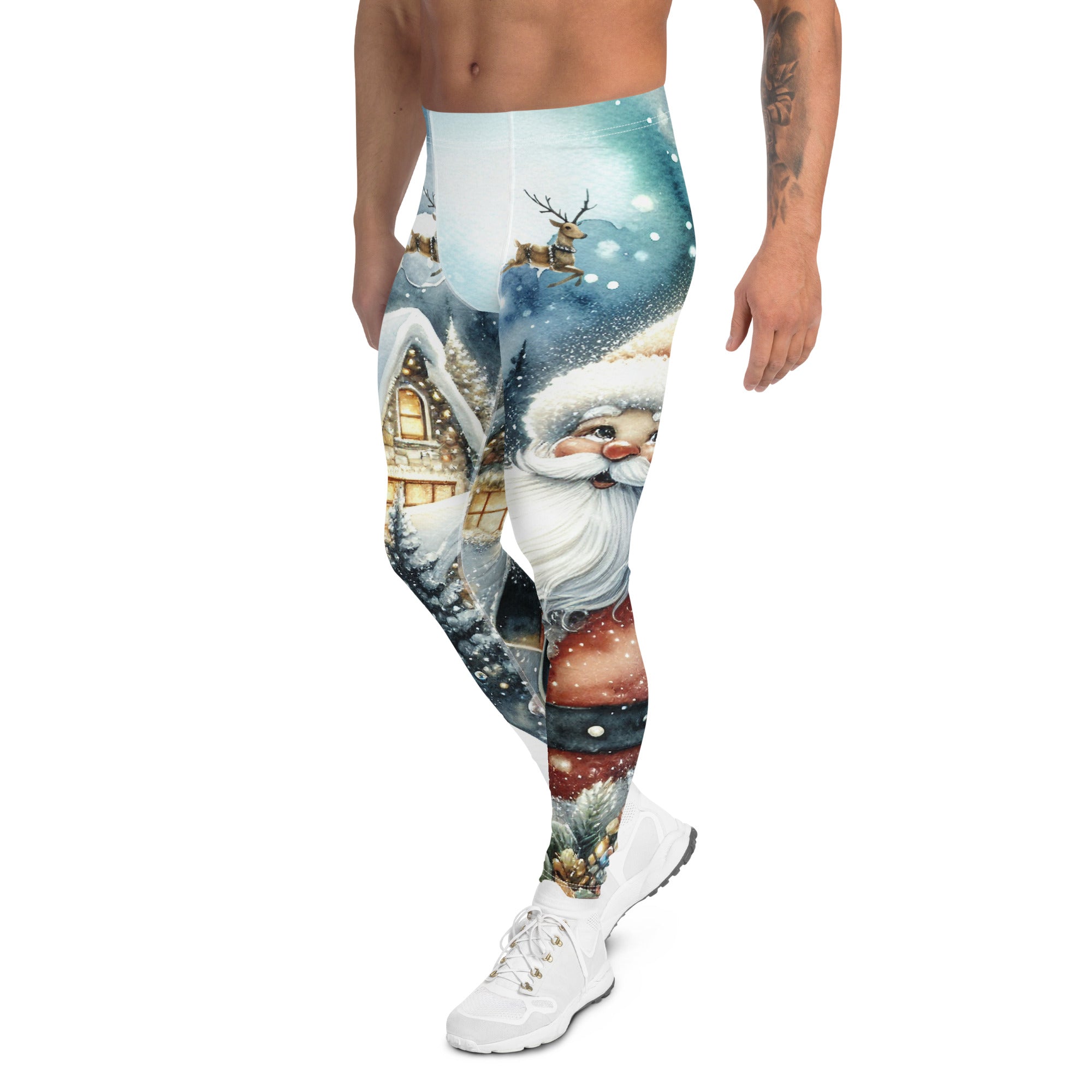 Santa's Cozy Cottage Men's Leggings