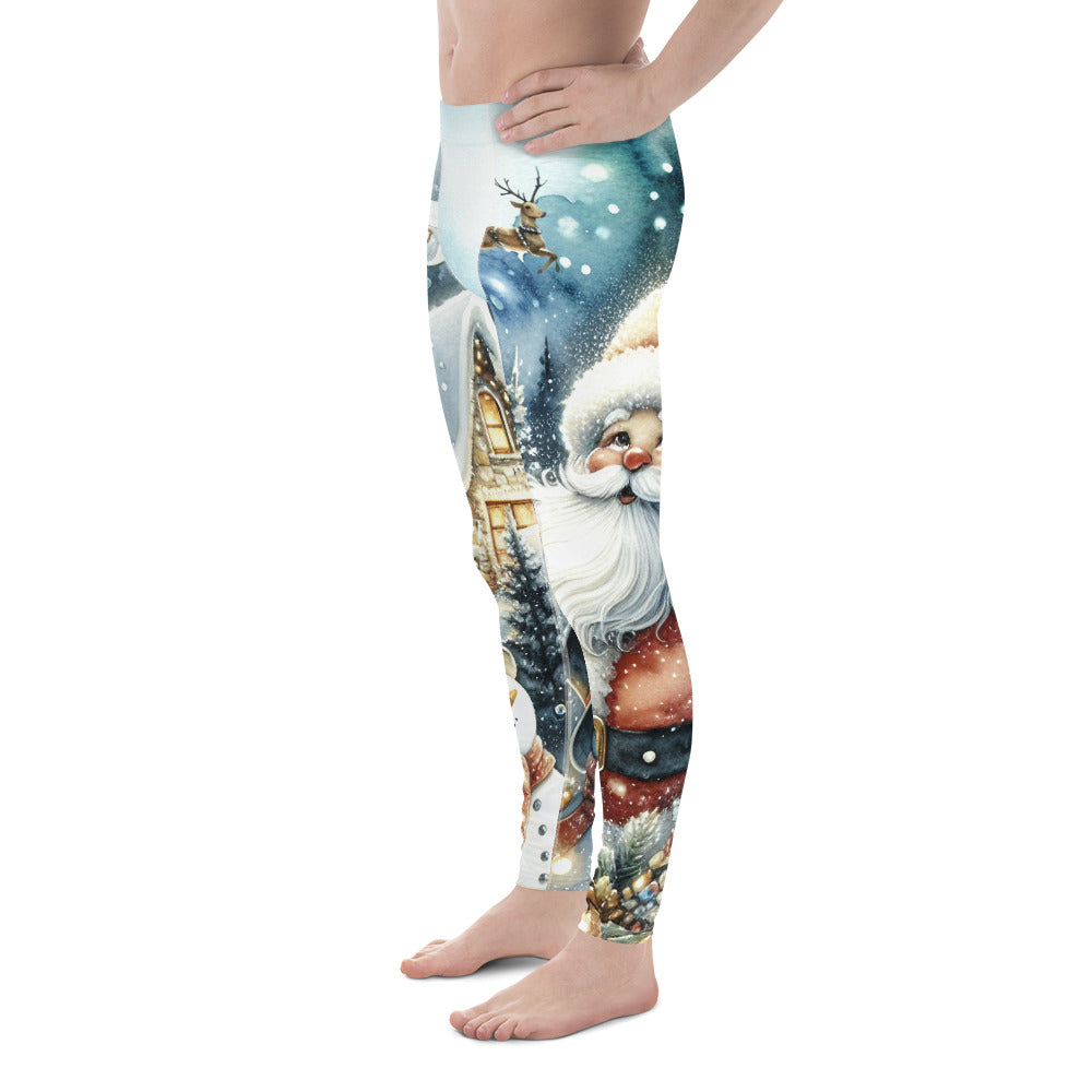 Santa's Cozy Cottage Men's Leggings