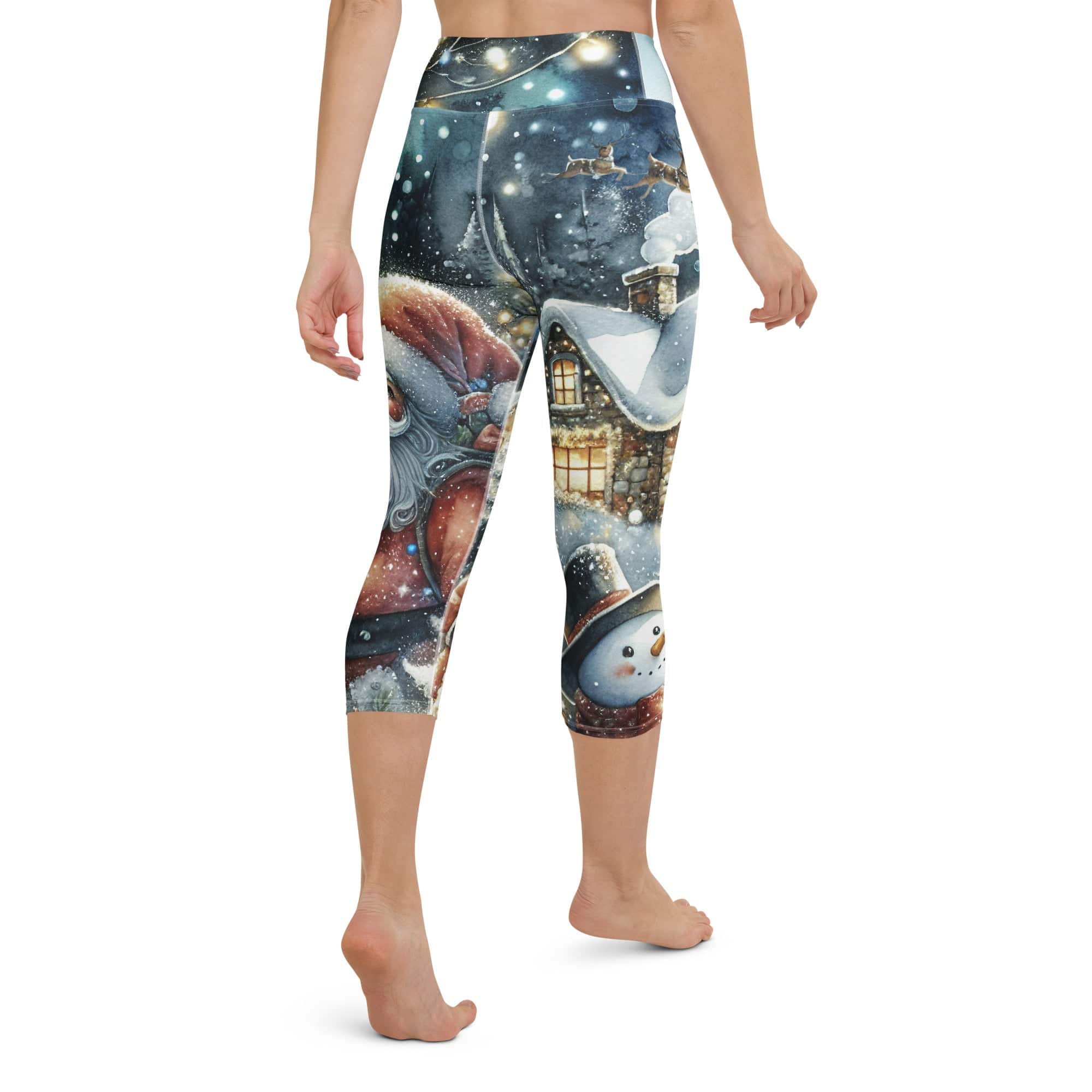 Santa's Cozy Cottage Yoga Capris