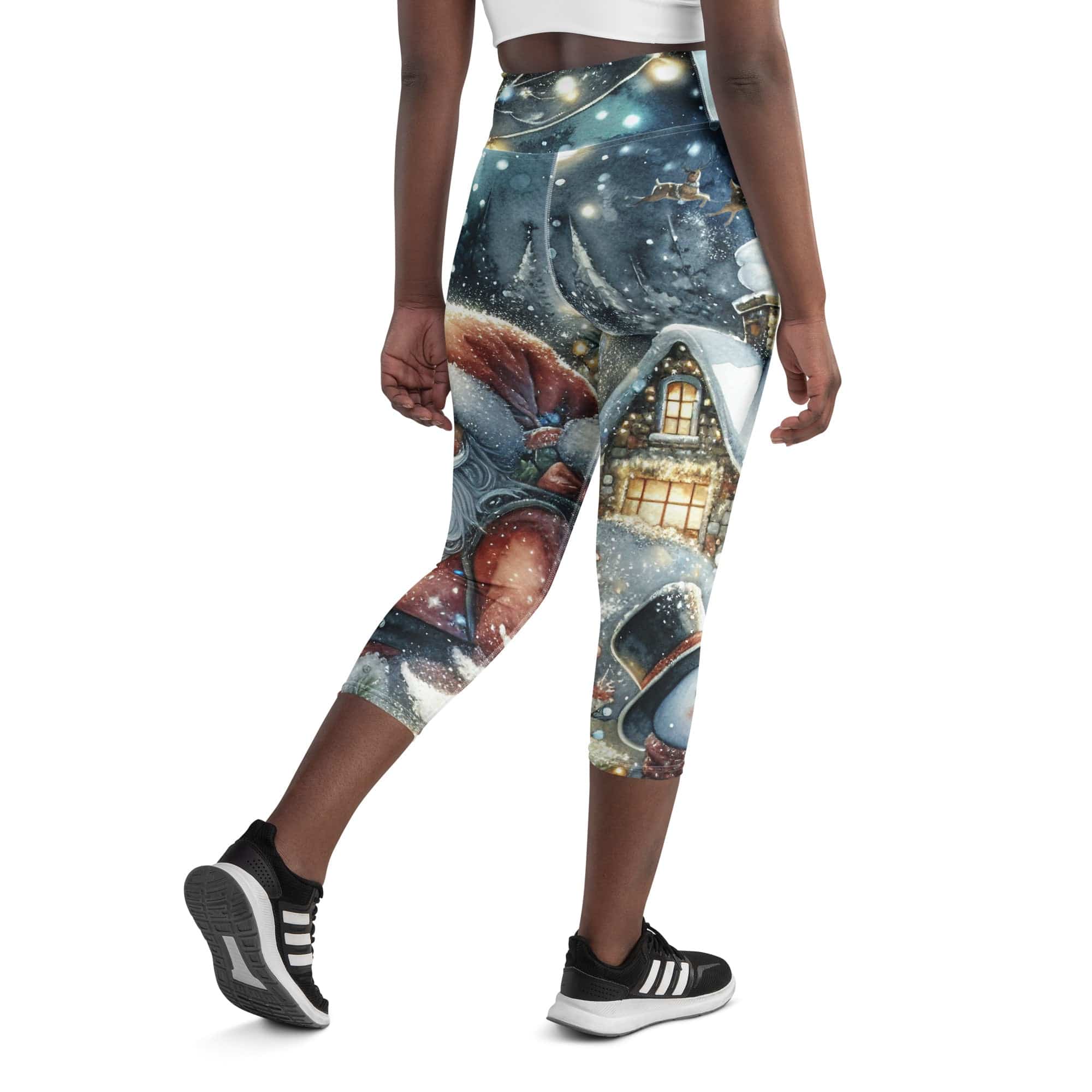 Santa's Cozy Cottage Yoga Capris