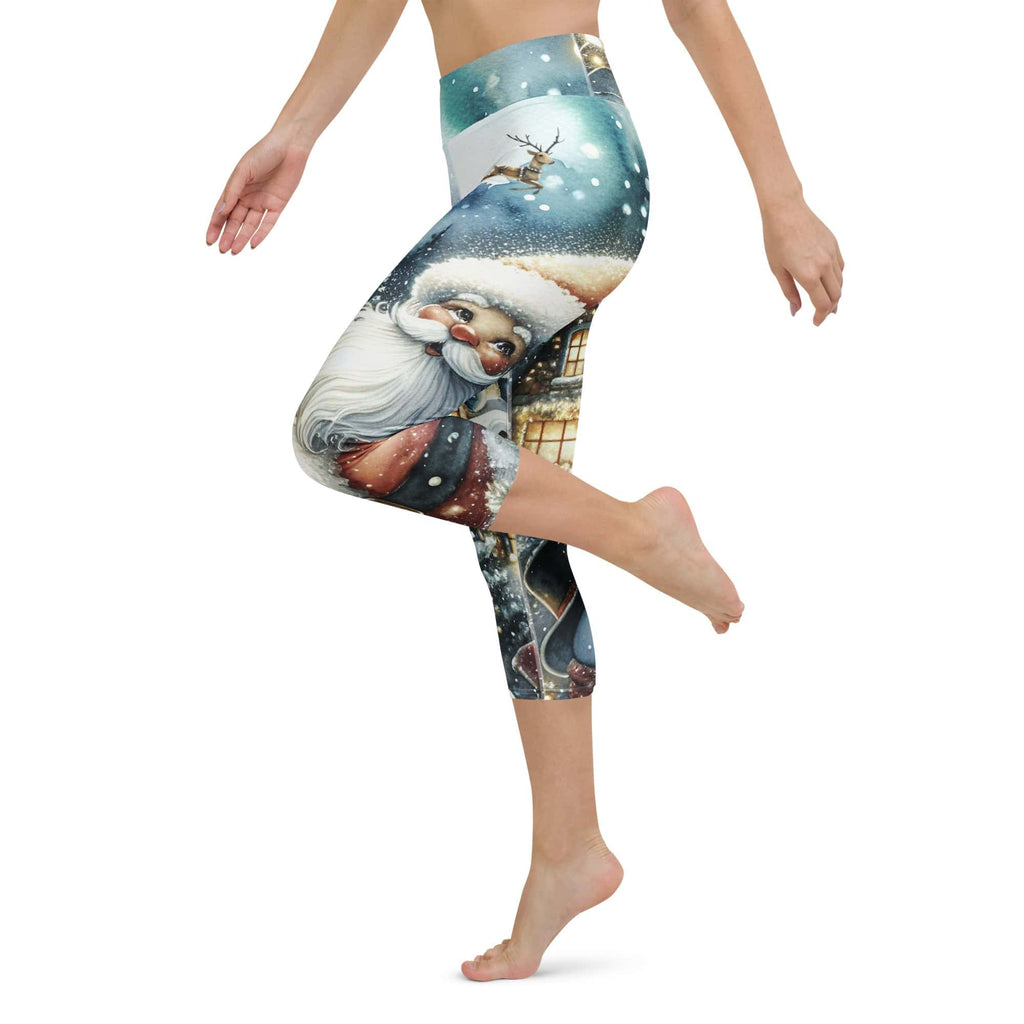 Santa's Cozy Cottage Yoga Capris