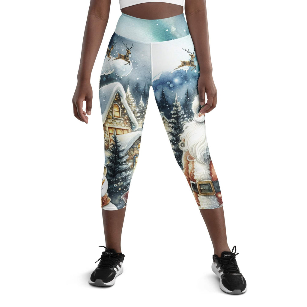 Santa's Cozy Cottage Yoga Capris