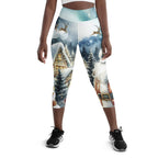 Santa's Cozy Cottage Yoga Capris