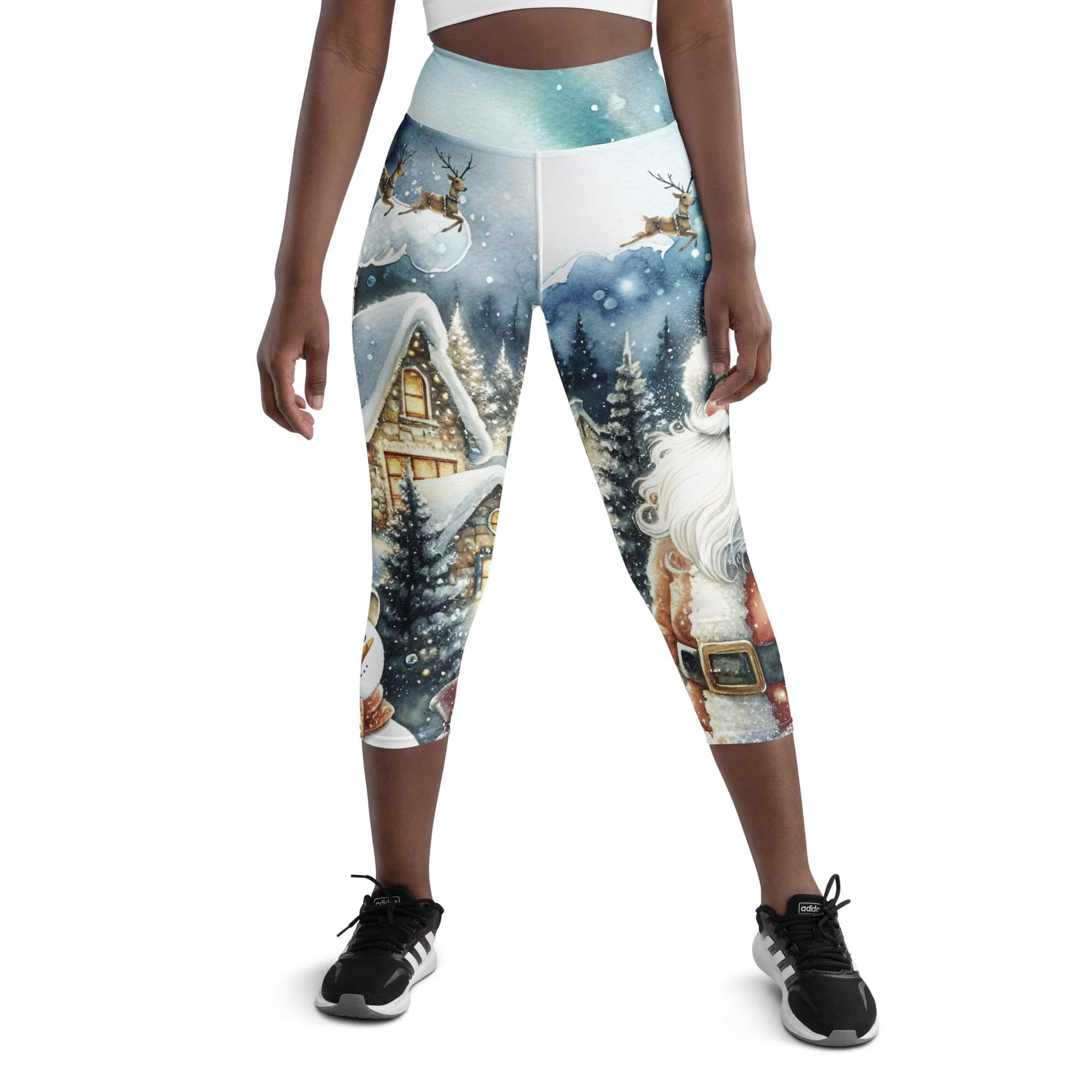 Santa's Cozy Cottage Yoga Capris
