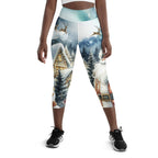 Santa's Cozy Cottage Yoga Capris