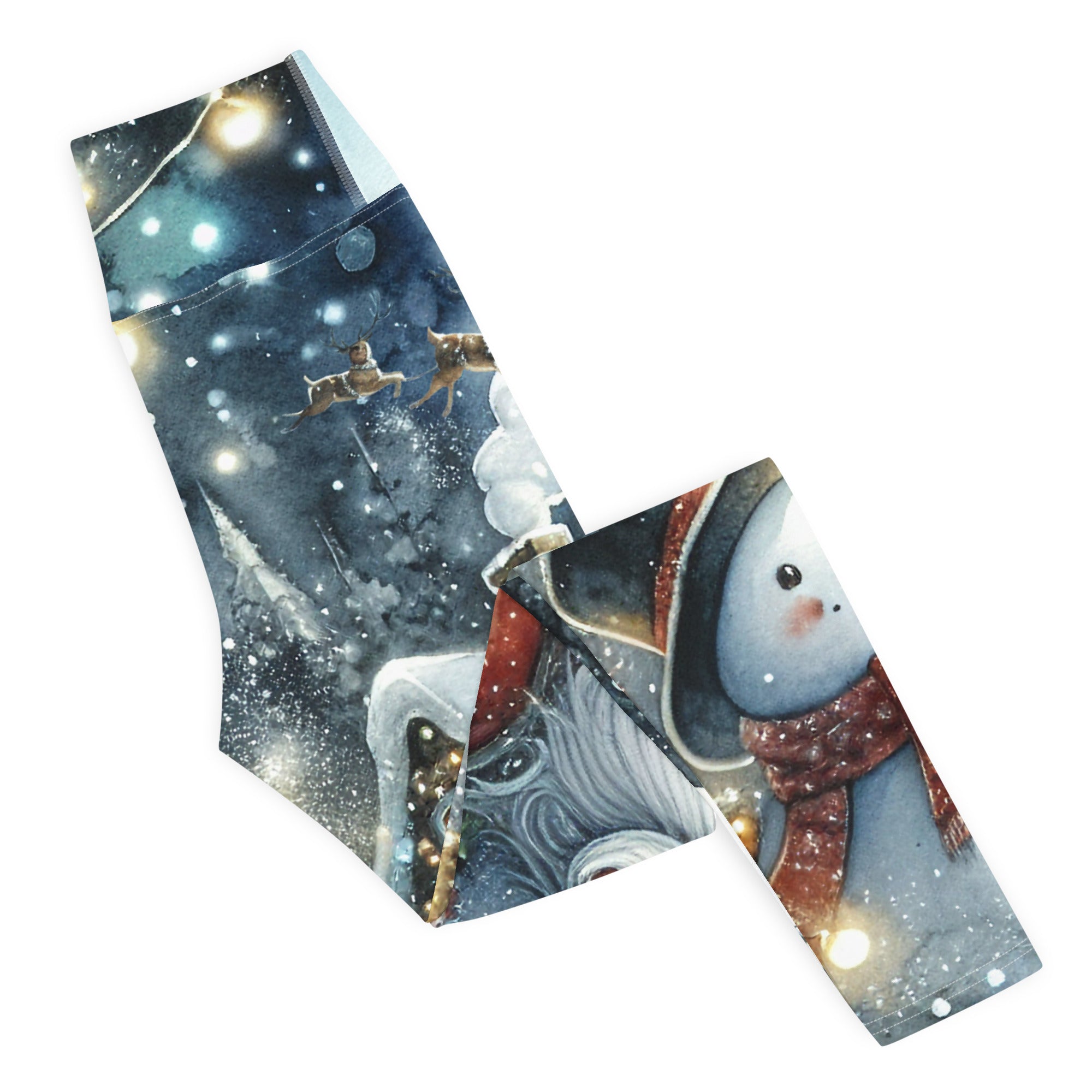 Santa's Cozy Cottage Yoga Leggings