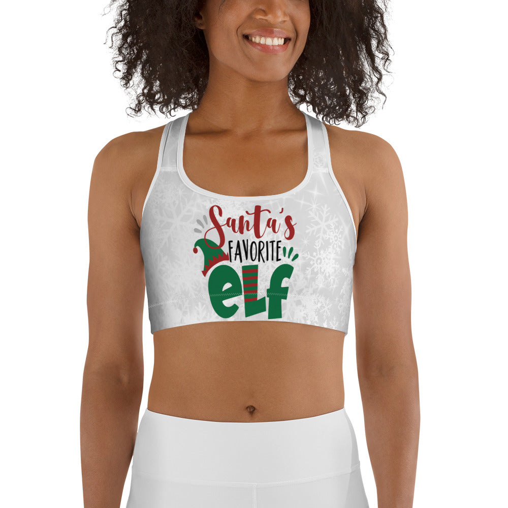 Santa's Favorite Elf Sports Bra