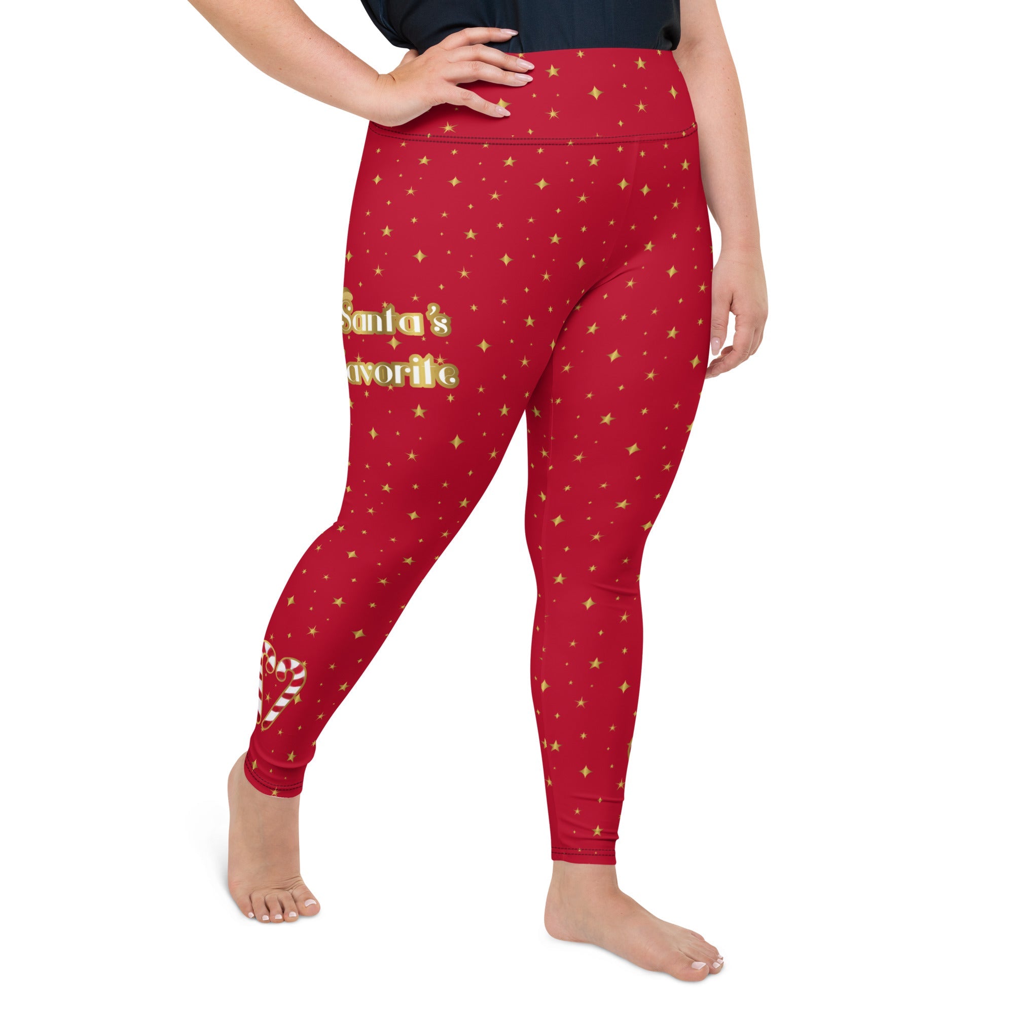 Santa's Favorite Print Plus Size Leggings