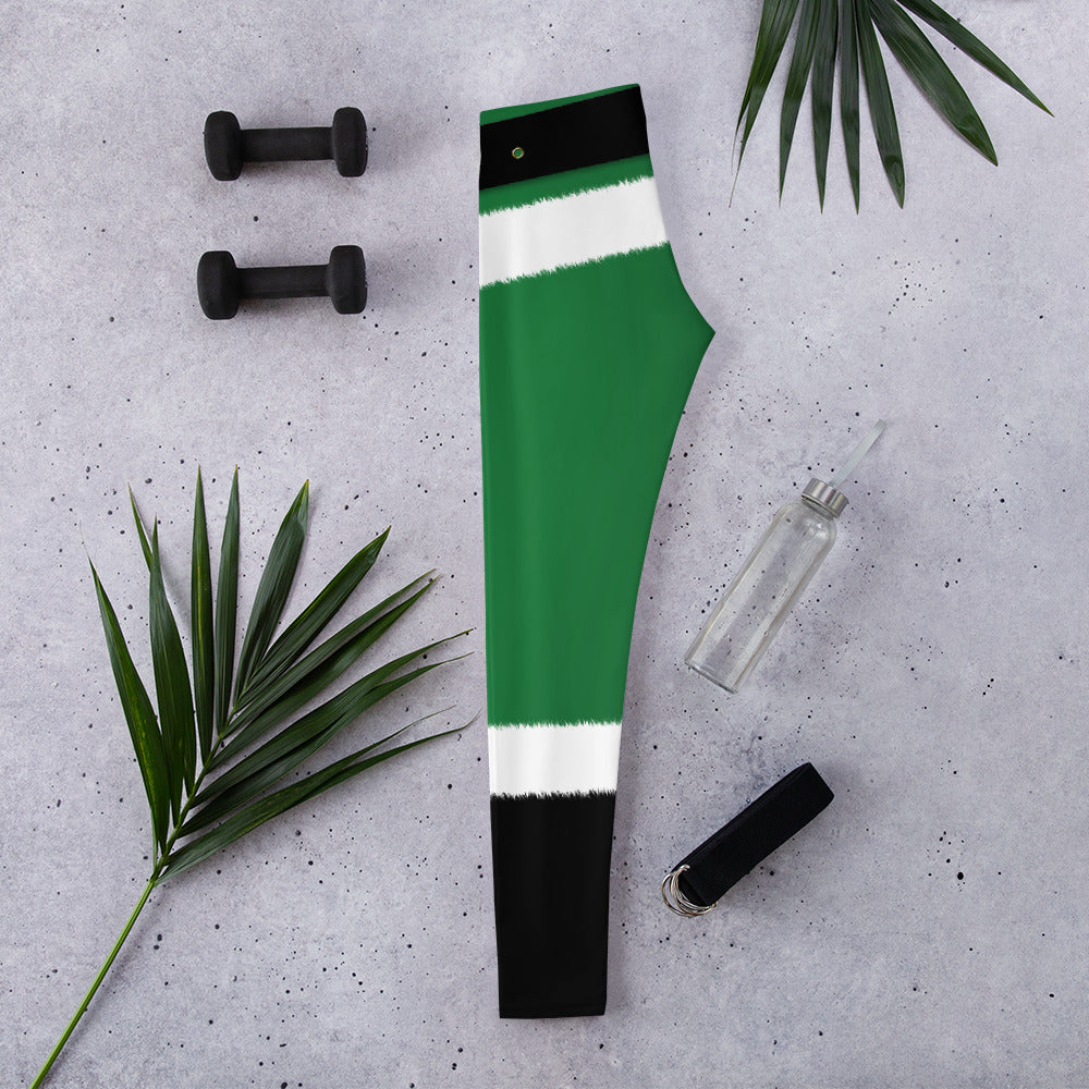 Santa's Simple Outfit Green Leggings