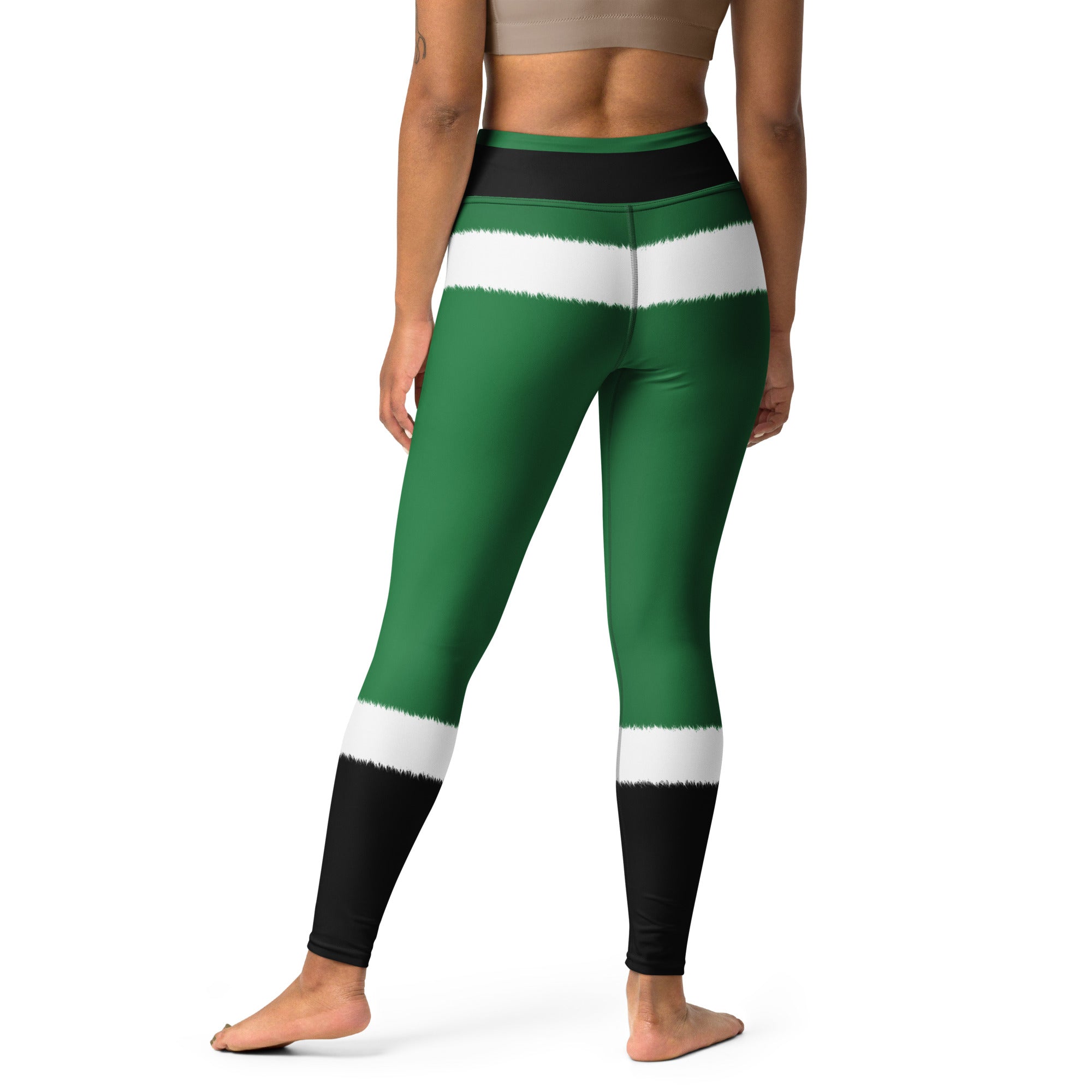 Santa's Simple Outfit Green Yoga Leggings