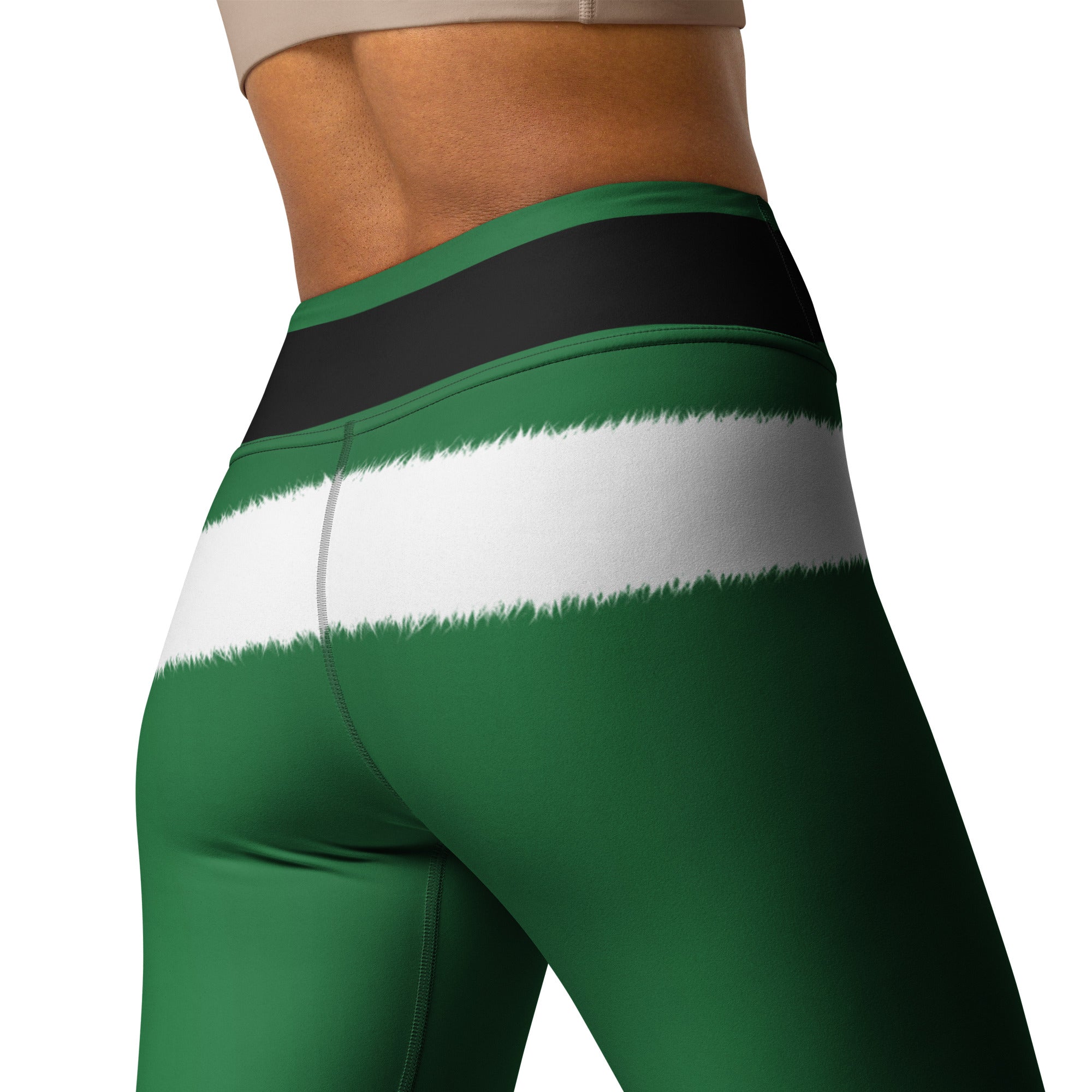 Santa's Simple Outfit Green Yoga Leggings