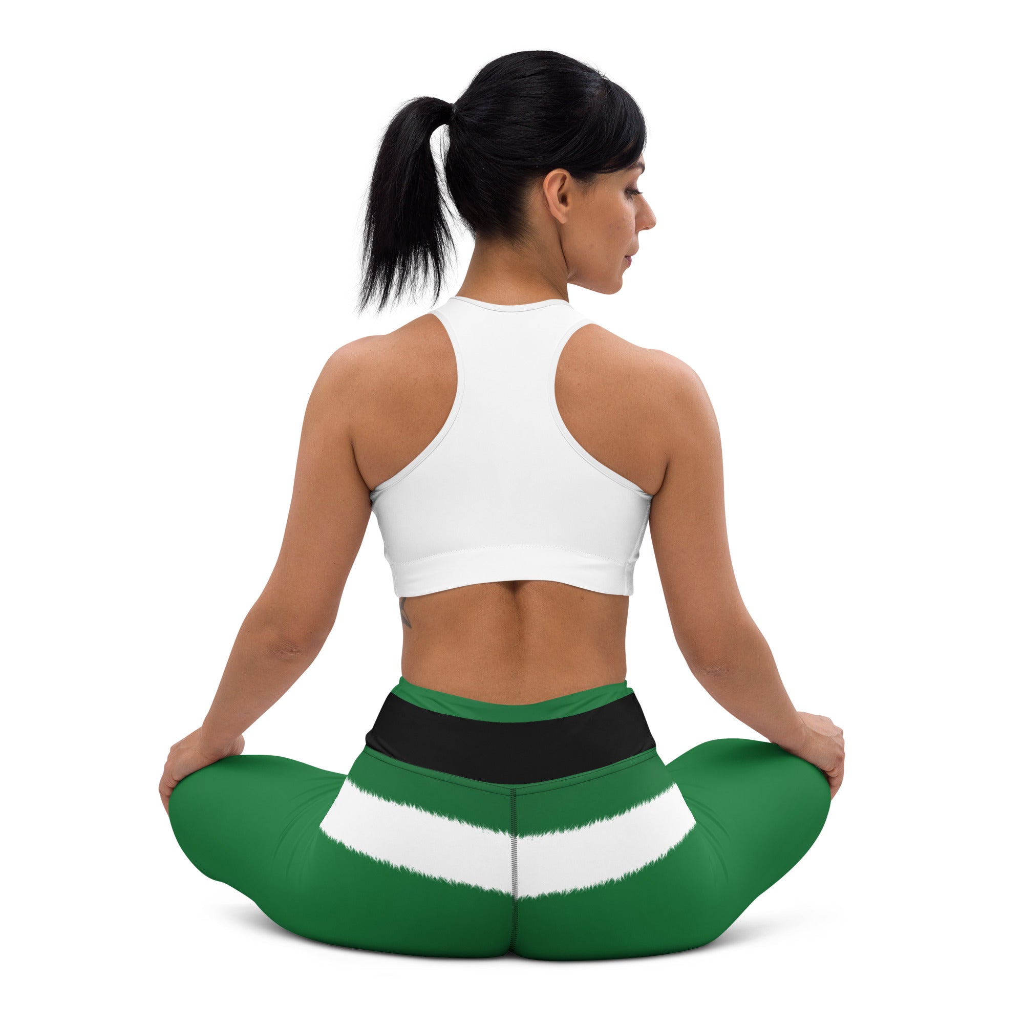 Santa's Simple Outfit Green Yoga Leggings