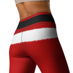 Santa's Simple Outfit Red Yoga Leggings