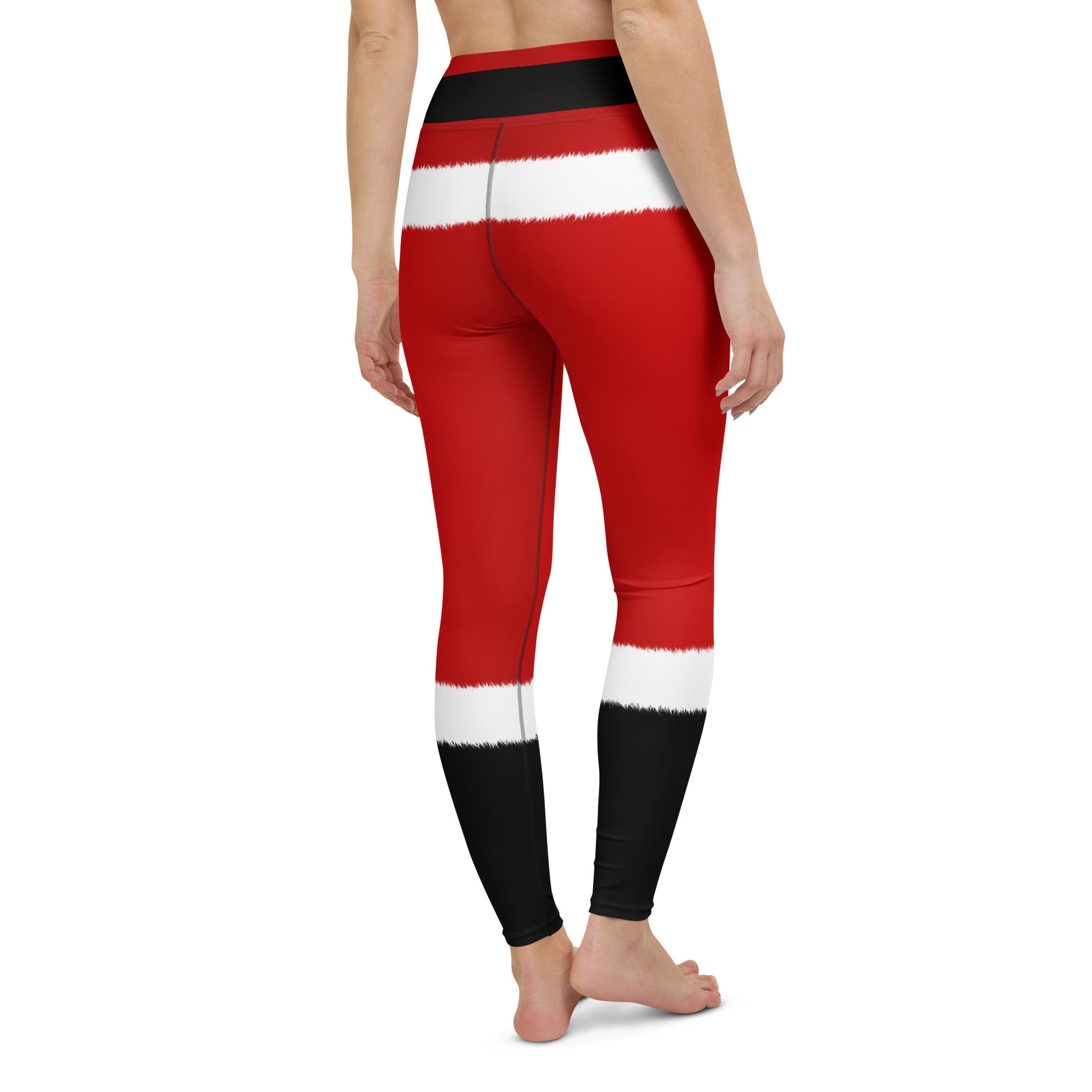 Santa s Simple Outfit Red Yoga Leggings