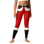 Santa's Simple Outfit Red Yoga Leggings