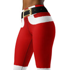 Santa's Simple Outfit Red Yoga Leggings