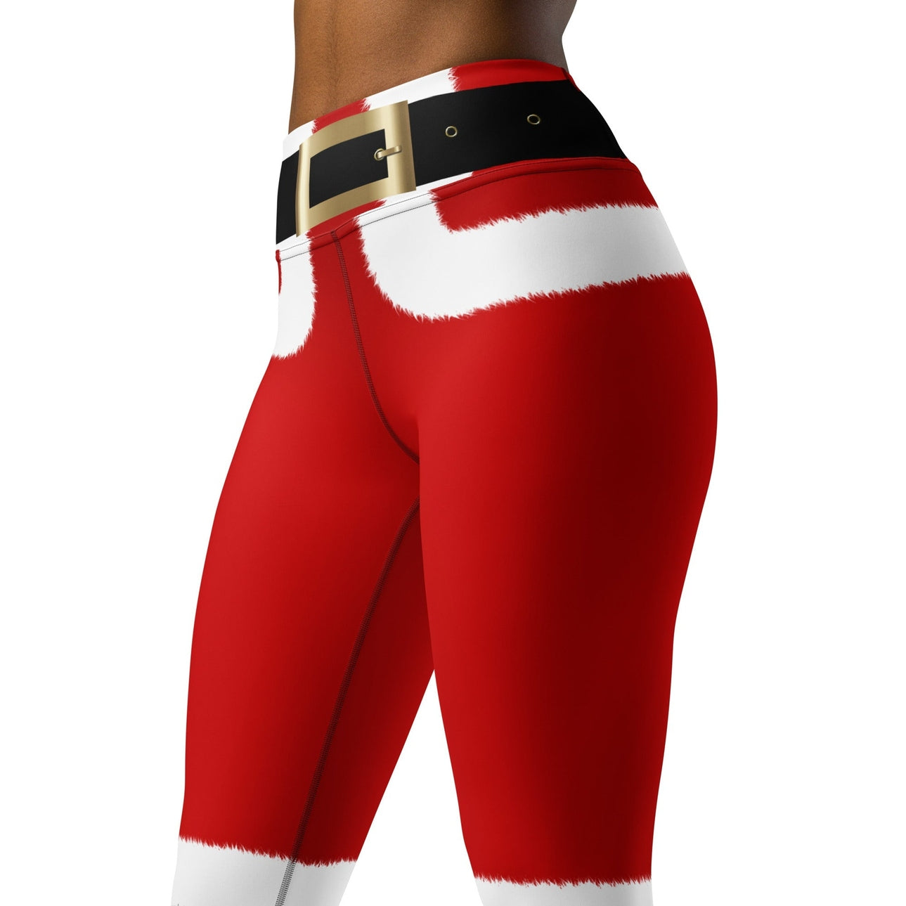 Santa's Simple Outfit Red Yoga Leggings