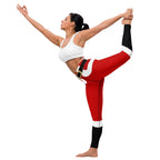 Santa's Simple Outfit Red Yoga Leggings