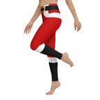 Santa's Simple Outfit Red Yoga Leggings