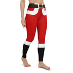 Santa's Simple Outfit Red Yoga Leggings