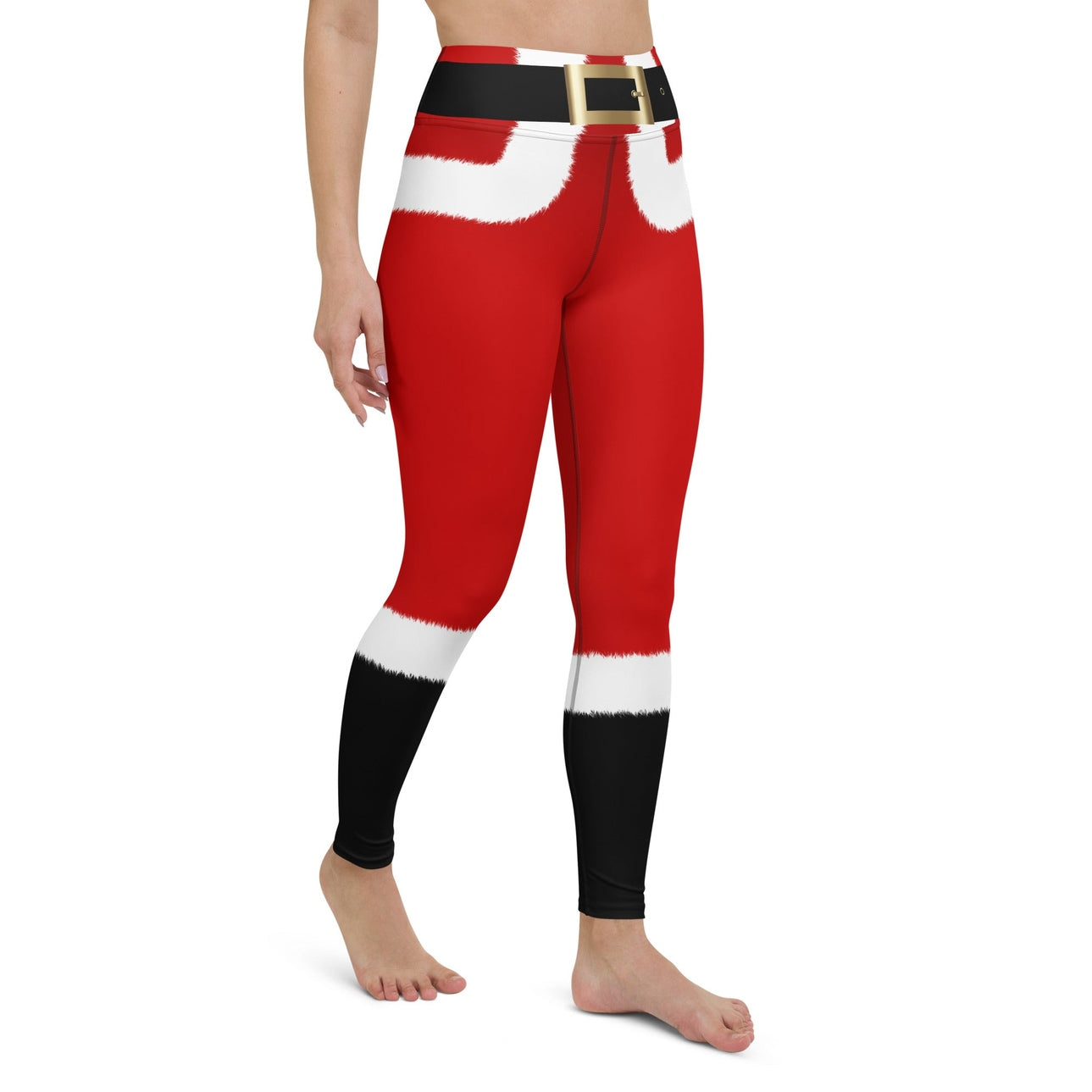 Santa's Simple Outfit Red Yoga Leggings