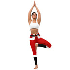 Santa's Simple Outfit Red Yoga Leggings