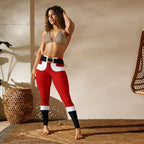 Santa's Simple Outfit Red Yoga Leggings