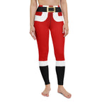 Santa's Simple Outfit Red Yoga Leggings