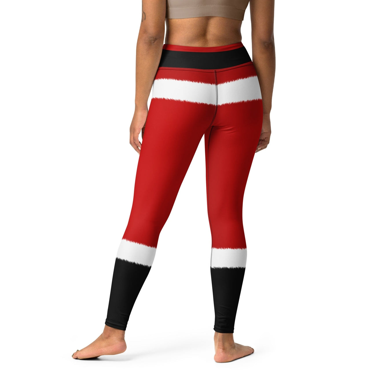 Santa's Simple Outfit Red Yoga Leggings